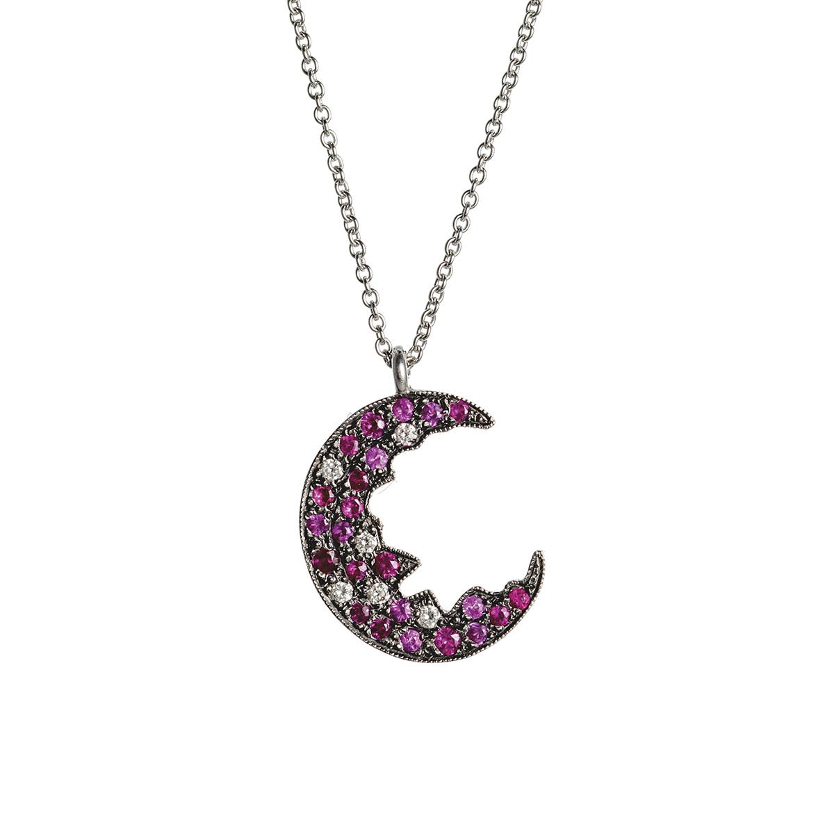 Broken Moon Ruby Necklace – kultia.com
